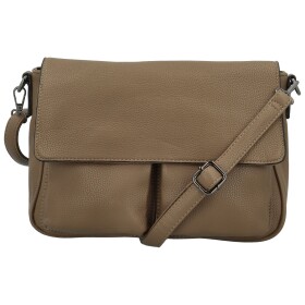 Trendy dámská koženková crossbody kabelka Rosica, khaki