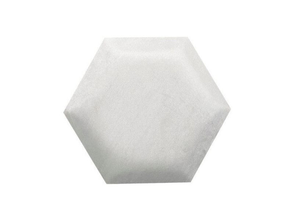 Čalouněný nástěnný panel Riwiera, Hexagon 6×15 cm (světle béžová, kód barvy 21)