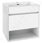 Kielle Nefia - Skříňka s umyvadlem 60 cm, lesklá bílá 50027S610