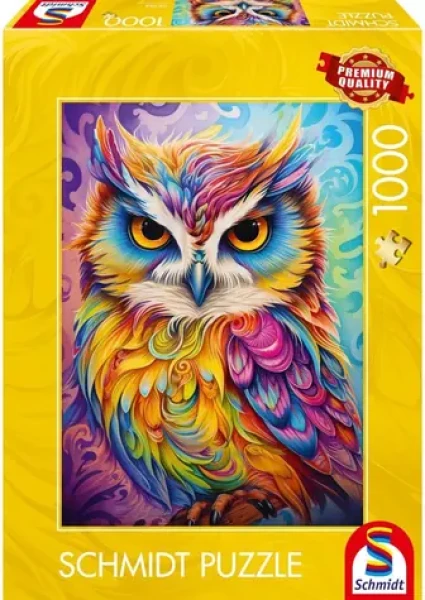 SCHMIDT Puzzle Sova v papouščích šatech
