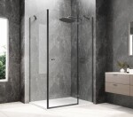POLYSAN - GLOBE GUN METAL obdélníkový sprchový kout 1100x800, čiré sklo, pravé GB1011-3215RGM