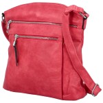 Módní dámská koženková crossbody kabelka Lajla, fuchsiová