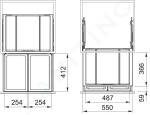 FRANKE - Sortery Vestavný odpadkový koš FX 60 26-26 121.0557.764