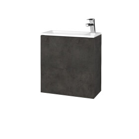 Dřevojas - Koupelnová skříňka VARIANTE SZD 50 umyvadlo Zoom - D16 Beton tmavý / D16 Beton tmavý / Pravé 339166P