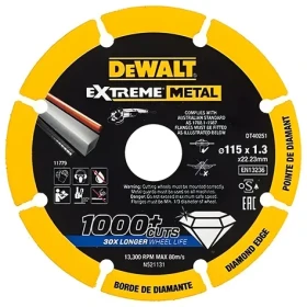 DeWalt DT40251 Extreme / Diamantový řezný kotouč na kov / Průměr 115x22,2 mm / Tloušťka 1,3 mm (DT40251)