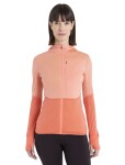 ICEBREAKER Wmns Merino 200 Realfleece™ Descender LS Zip Hoodie, Glow/Tang/Cb (vzorek) velikost: S
