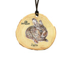 Dřevěná medaile letokruh - Zajíče