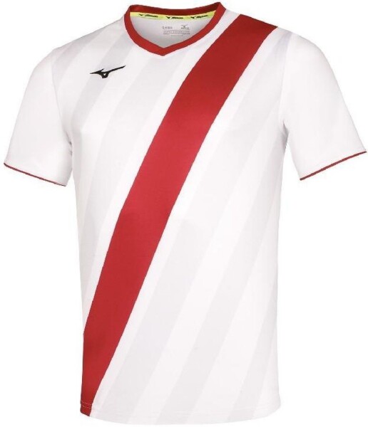 Mizuno Game Shirt OSAKA White/Red - Fotbalový dres Mizuno Game Shirt OSAKA P2EA750576 Velikost textilu: S