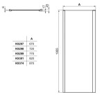 IDEAL STANDARD - Connect 2 Pevná boční stěna 90 cm, černá/čiré sklo K9374V3