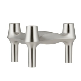 Stoff Nagel Designový svícen BMF STOFF Nagel Brushed Chrome, stříbrná barva, kov