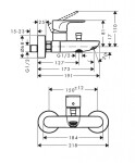 HANSGROHE - Rebris S Vanová baterie, chrom 72440000