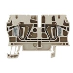 Weidmüller Z-series, Feed-through terminal, Rated cross-section: 2,5 mm², Tension clamp connection, Wemid, Dark Beige, ZDU 2.5 1608510000-100 100 ks