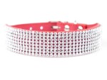 Daily obojek pro psa s kamínky | 27 - 37 cm Barva: Červená, Obvod krku: 31 - 37 cm