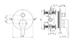 IDEAL STANDARD - Ceraplus II Vanová baterie pod omítku, chrom A6866AA