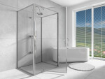 H K - Třístěnný sprchový kout Style U3 90x100x90 L/P varianta včetně sprchové vaničky z litého mramoru SE-STYLEU39010090/THOR-10090