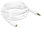 Delock prodlužovací kabel Stereo Jack 3.5 mm 3 pin samec samice 5 m bílá (83771-D)