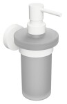 SAPHO - X-ROUND WHITE dávkovač mýdla 230ml, mléčné sklo, bílá mat XR101W