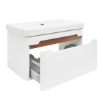 Koupelnová skříňka s umyvadlem SAT Fusion 77,5x43x45 cm bílá matná mat SATFUSION80WMW SATFUSION80WMW