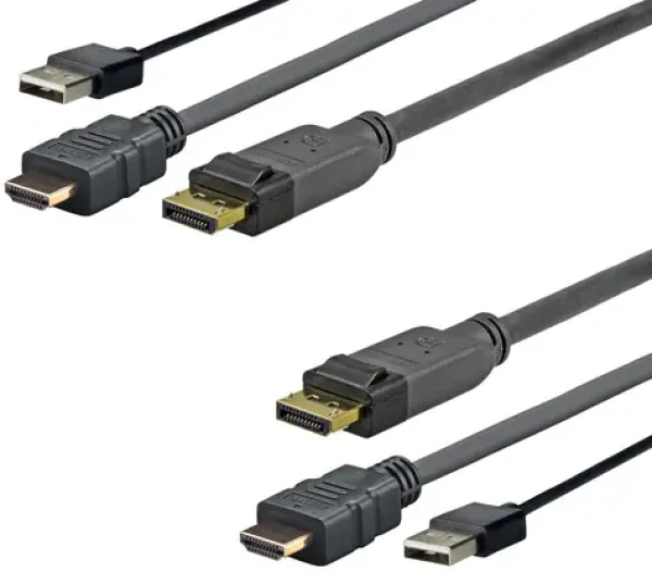 VivoLink Pro HDMI + DP + USB kabel M - M 1m / HDMI 2.0 4K - 2K 60Hz / DP 4K 2K / HDCP / CEC (PROHDMIUSBDP1)