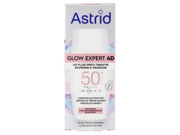 Astrid Glow Expert 4D UV fluid proti tmavým skvrnám a vráskám 50+ SPF 50ml