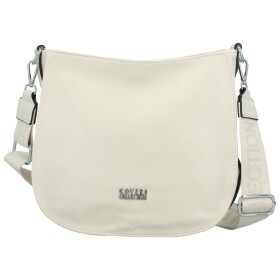 Trendy dámská koženková crossbody kabelka Candelis, krémová