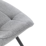 Židle jídelní, šedá látka, černý kov, otočný mechanismus 90°/90° (L/P) - funkce reset