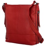 Módní dámská koženková crossbody kabelka Evelyne, červená