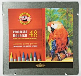 Kohinoor , 8786048001PL, Progresso, souprava akvarelových pastelek v laku, 48 ks