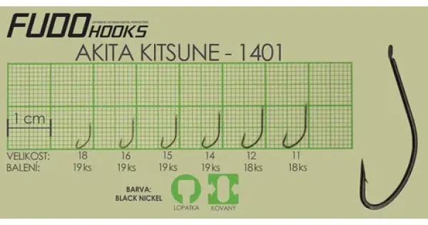 FUDO HOOKS Háček Kitsune vel. 12 / 18 ks