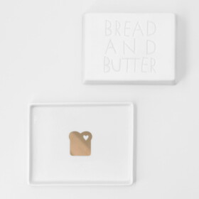 Räder Porcelánová máslenka Bread and Butter, bílá barva, porcelán