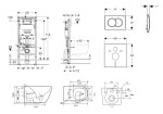 GEBERIT - Duofix Set předstěnové instalace, klozetu Gaia a sedátka softclose, tlačítko Delta01, lesklý chrom SANI11CA1136B