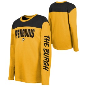 Outerstuff Dětské Tričko Pittsburgh Penguins Unbeaten Run Ls Crew Nk Tee Velikost: Dětské let)