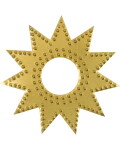 House Doctor Ochranný kroužek na svíčku Antique Brass – set 4 ks, zlatá barva, kov