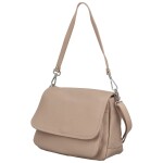 Stylová dámská kožená crossbody kabelka Keolla, pudrová