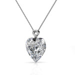 Royal Fashion stříbrný pozlacený Swarovski náhrdelník Srdce DPS0520