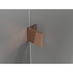 MEXEN/S - Lunar L sprchový kout dveře křídlové pravá 90 x 90, transparent, růžové zlato 834L-090-090-60-00-P