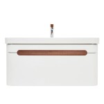 Koupelnová skříňka s umyvadlem a baterií SAT Fusion 97,5x43x45 cm bílá matná mat SATFUSION100WUBA SATFUSION100WUBA
