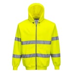 Mikina HI-VIS B305 pánská reflexní s kapucí žlutá L žlutá