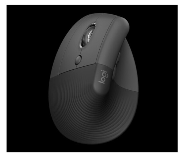 Logitech Lift Vertikální ergonomická myš pro Business, pro leváky, 2.4GHZ/BT, graphite/black EDF_288844