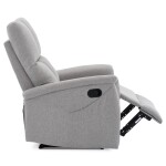 Relaxační křeslo, manuální ovládání, světle šedá látka