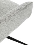 Židle jídelní, krémová látka, noha černý kov, otočný mechanismus 360°