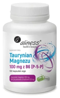Aliness Magnesium Taurate 100 mg s B6 (P-5-P) / Doplněk stravy / 100 kapslí