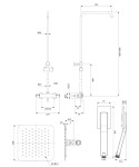 OMNIRES - UNI termostatický sprchový sloup chrom /CR/ Y1244XMCR