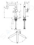 HANSGROHE - Tecturis S Umyvadlová baterie s výpustí Push-Open, CoolStart, EcoSmart, kartáčovaný bronz 73360140