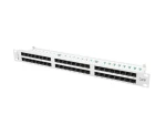 Lanberg 19" šedý / Patch panel / 48 portů / RJ-45 / Cat.6 UTP / 1U (PPU6-1048-S)
