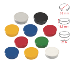 Dahle magnet plánovací, 38 mm, mix barev