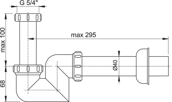 Alcadrain Sifon umyvadlový a bidetový DN40 plast A45F-DN40 A45F-DN40