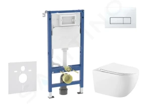 Geberit Set předstěnové instalace, klozetu Gaia a sedátka softclose, tlačítko Delta50, alpská bílá SANI11CA3144B