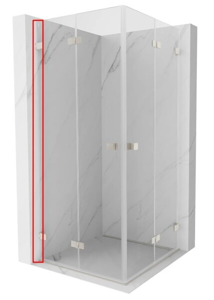 MEXEN - LUNAR nástěnná lišta 200 cm 1 ks, pro 832 836 pro sklo 6mm nikl kartáčovaná 830-14-97