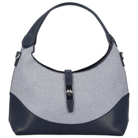 Trendy dámská koženková kabelka do ruky Lussy, tmavě modrá